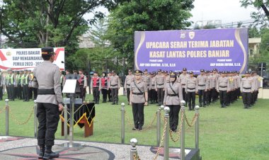 Resmi AKP Risda Idfira Gantikan Posisi AKP Eko Guntar Sebagai Kasat Lantas Polres Banjar.