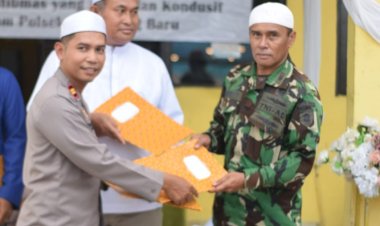 Membangun Kebersamaan Bersama Forkopimcam Dan Warga, Polsek Beruntung Baru Gelar Buka Bersama