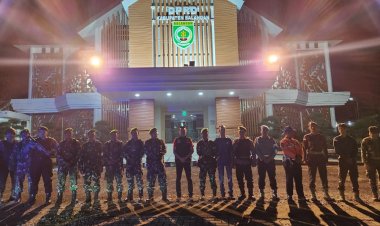 Patroli Gabungan TNI, Polri, dan Pemda Sasar Beberapa Kantor Pastikan Balangan Tetap Kondusif
