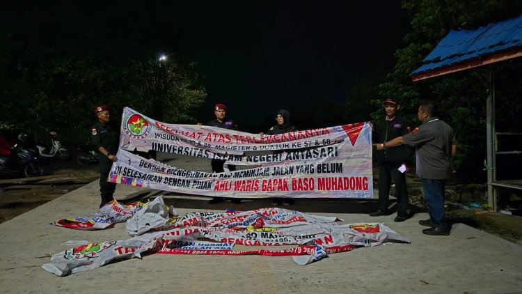 Spanduk Kembali Dirusak, GEPPAK Nyatakan Sikap: Akses Jalan ke UIN Antasari Akan Ditutup