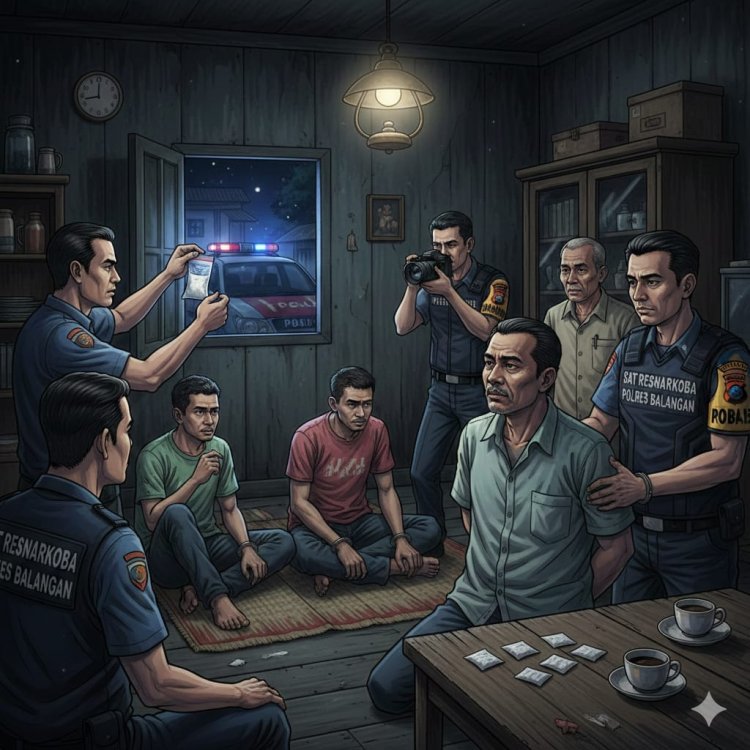 Terbongkar dari Pengembangan Kasus, Sat Resnarkoba Polres Balangan Tangkap Bandar Sabu di Desa Paran