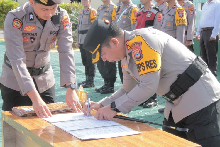 Rotasi Pejabat Polres Balangan Digelar, Kapolres Minta Personel Baru Sigap Hadapi Dinamika Tugas