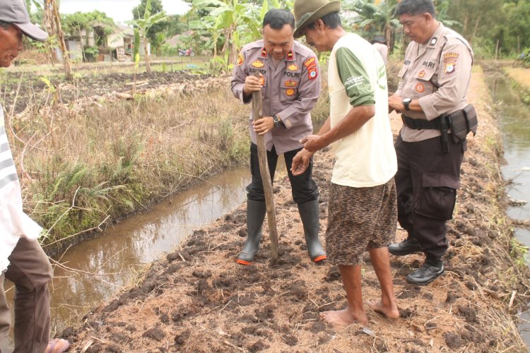 Polsek Aluh Aluh Tanam Jagung Pipil Bersama Warga, Dukung Ketahanan Pangan