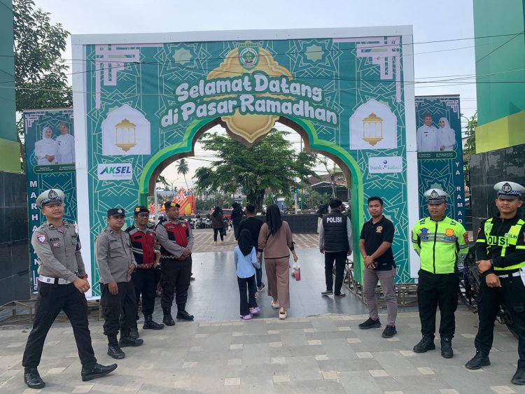 Polres Balangan Perkuat Pengamanan Pasar Ramadhan, Pastikan Warga Aman dan Nyaman Berbelanja