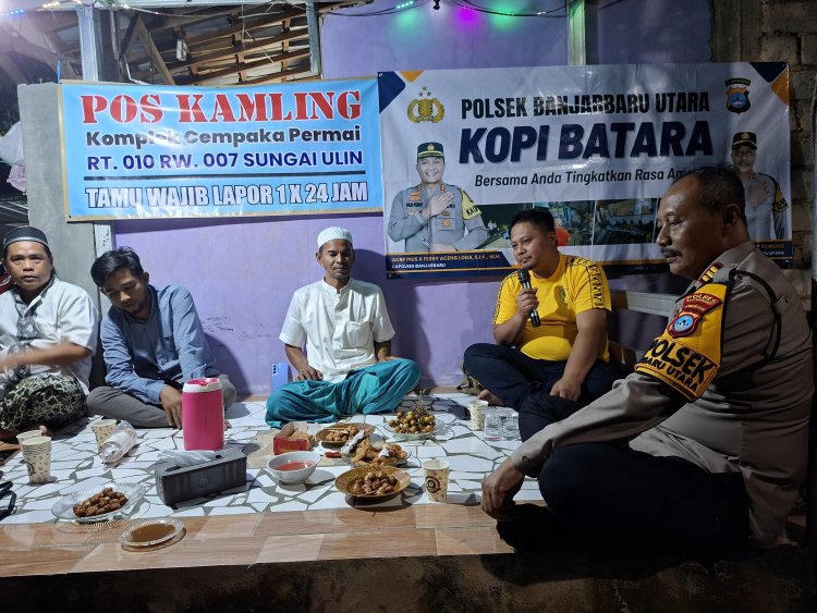 Program “KOPI BATARA”, Polsek Banjarbaru Utara Perkuat Sinergi Kamtibmas Bersama Warga Sungai Ulin