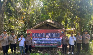 Bedah Rumah Lansia Tidak Mampu Di Paramasan, Bentuk Kepedulian Polri Terhadap Warga