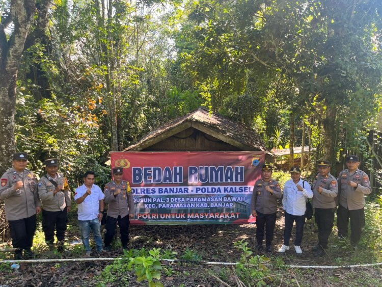 Bedah Rumah Lansia Tidak Mampu Di Paramasan, Bentuk Kepedulian Polri Terhadap Warga