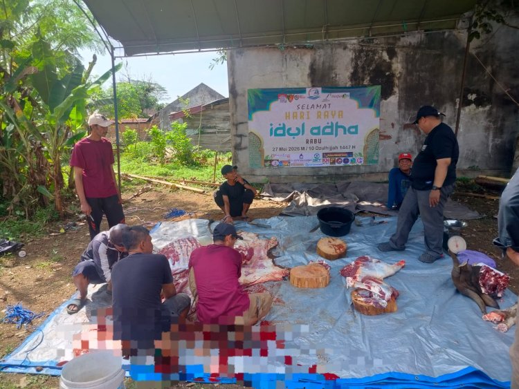 SWI Kalsel Apresiasi Support Polda Kalsel, Dalam Kegiatan potong Kurban PT. NNAS Di Guntung Manggis